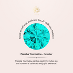 Designer Diamond Loop Pendant with Teardrop Shaped Paraiba Tourmaline - GeumJewels