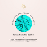 Designer Diamond Loop Pendant with Teardrop Shaped Paraiba Tourmaline - GeumJewels
