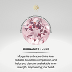 Morganite Teardrop Pendant with Diamond Halo - GeumJewels