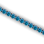 2mm Round London Blue Topaz Tennis Bracelet - GeumJewels