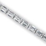 0.50ct Each Horizontally set Emerald Cut Diamond Tennis Bracelet - GeumJewels