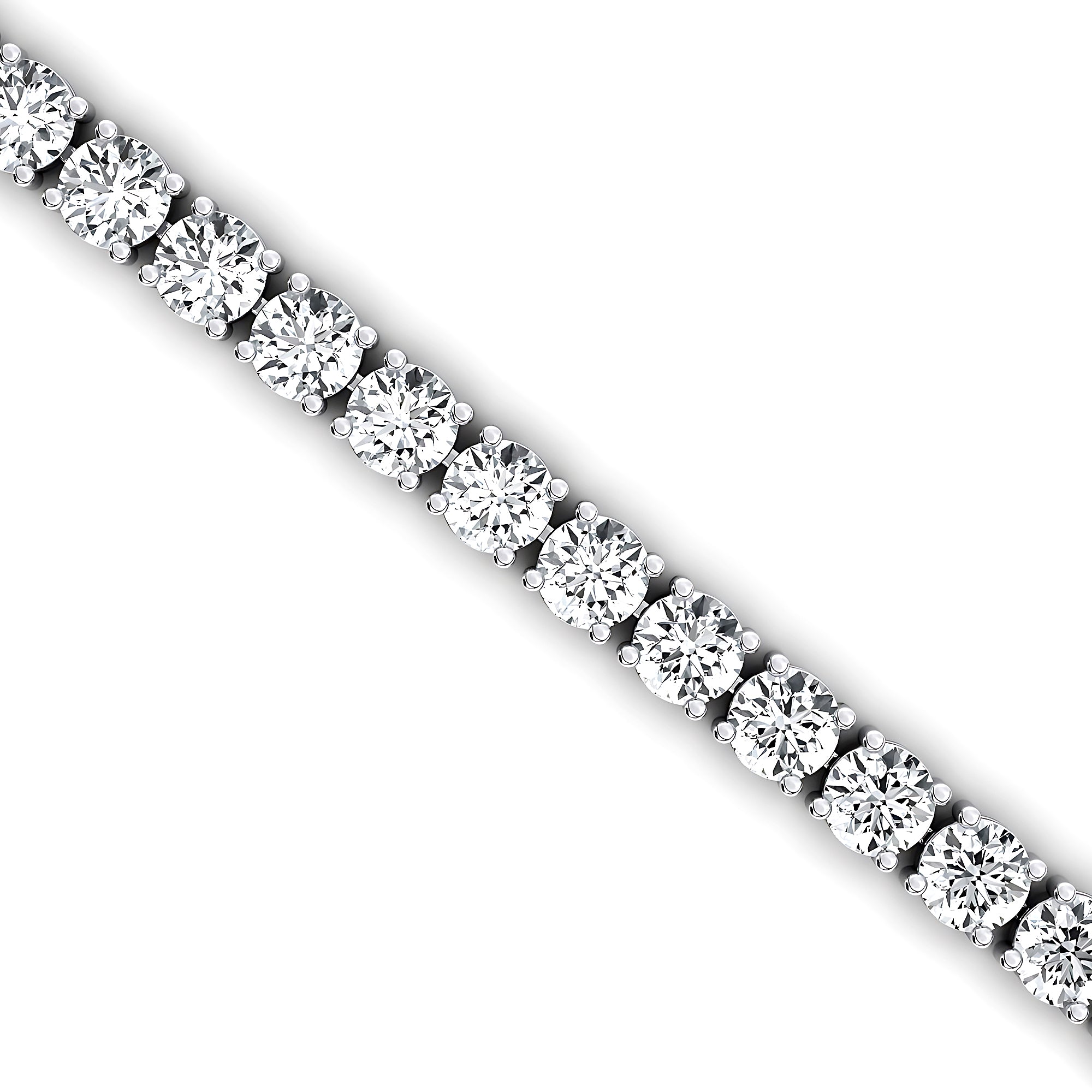 0.50ct Each Round Brilliant Cut Diamond Tennis Bracelet - GeumJewels