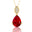 Illussion Set Diamond Pendant with Pear Cut Ruby - GeumJewels
