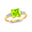 Princess Cut Peridot Graduating Accent Diamond Ring - GeumJewels