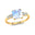 Princess Cut Moonstone Graduating Accent Diamond Ring - GeumJewels