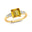 Princess Cut Yellow Sapphire Graduating Accent Diamond Ring - GeumJewels
