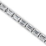 1ct Each Horizontally set Emerald Cut Diamond Tennis Bracelet - GeumJewels