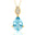 Illussion Set Diamond Pendant with Pear Cut Aquamarine - GeumJewels