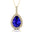 Tanzanite Teardrop Pendant with Diamond Halo - GeumJewels