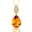 Illussion Set Diamond Pendant with Pear Cut Citrine - GeumJewels