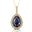 Alexandrite Teardrop Pendant with Diamond Halo - GeumJewels