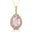 Morganite Teardrop Pendant with Diamond Halo - GeumJewels