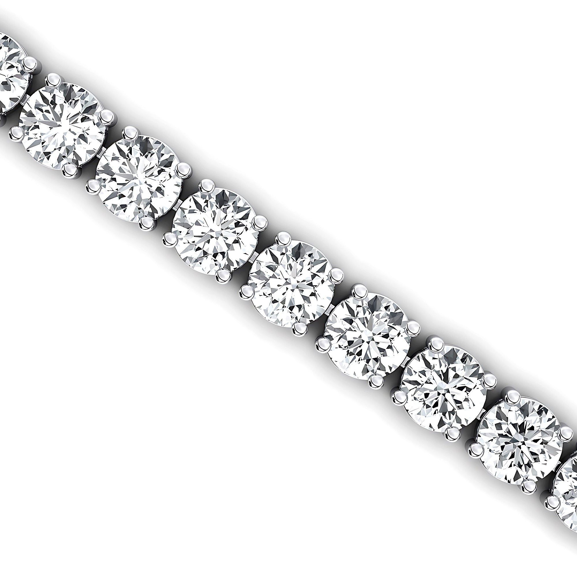 1ct Each Round Brilliant Cut Solitaire Diamond Tennis Bracelet - GeumJewels