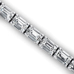 0.10Ct each Horizontally Set Emerald Cut Diamond Tennis Bracelet - GeumJewels