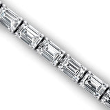 0.10Ct each Horizontally Set Emerald Cut Diamond Tennis Bracelet - GeumJewels