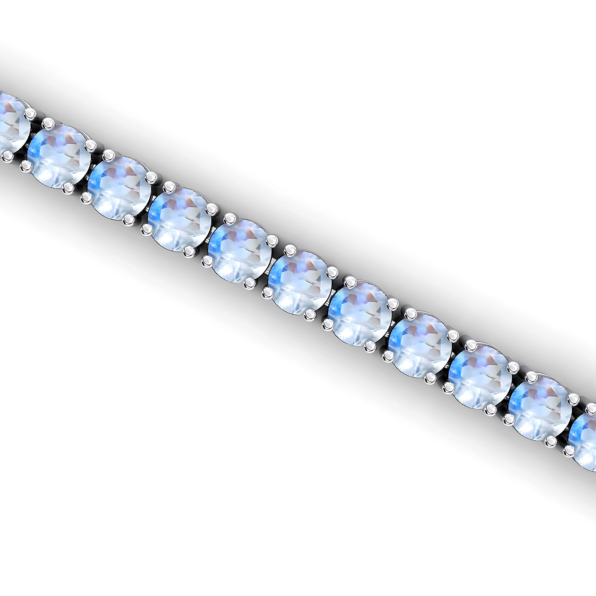 2mm Round Rainbow Moonstone Tennis Bracelet - GeumJewels