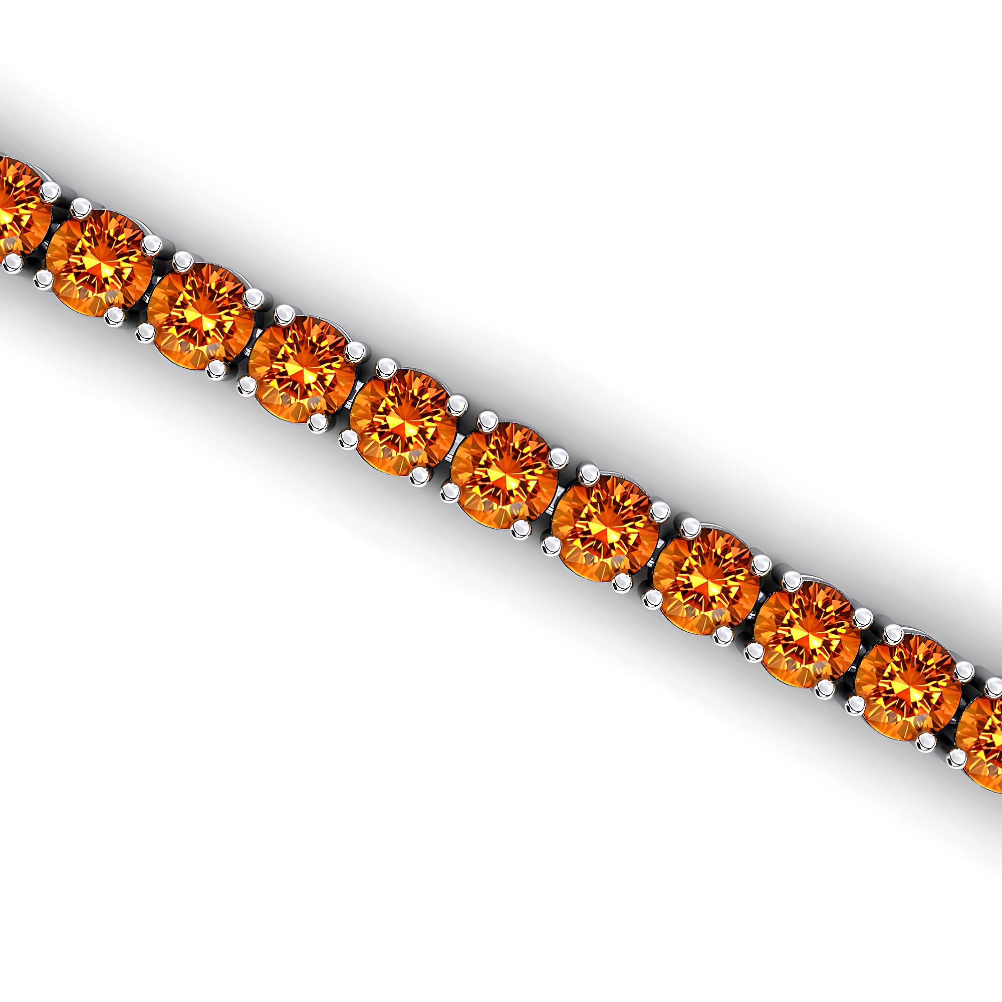 2mm Round Citrine Tennis Bracelet - GeumJewels