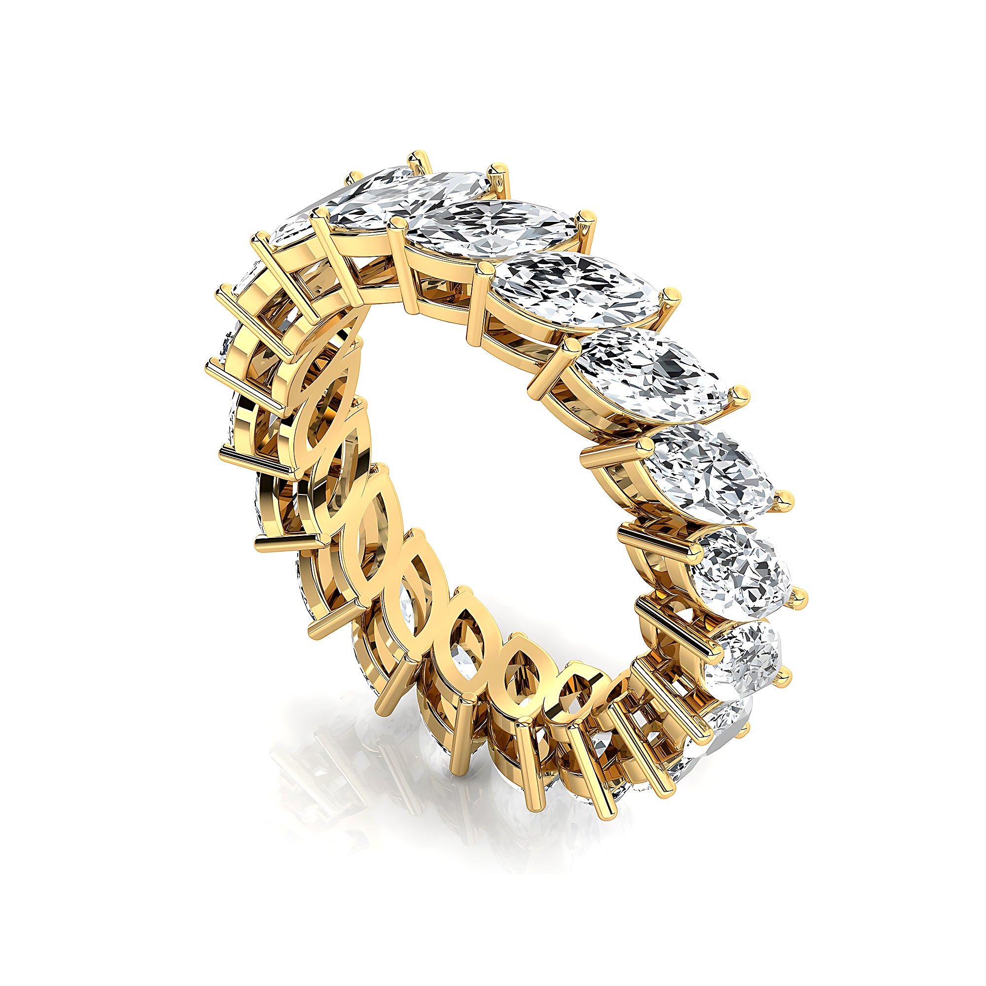 0.25ct each Marquis cut Diamond Eternity Ring - GeumJewels