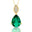 Illussion Set Diamond Pendant with Pear Cut Emerald - GeumJewels