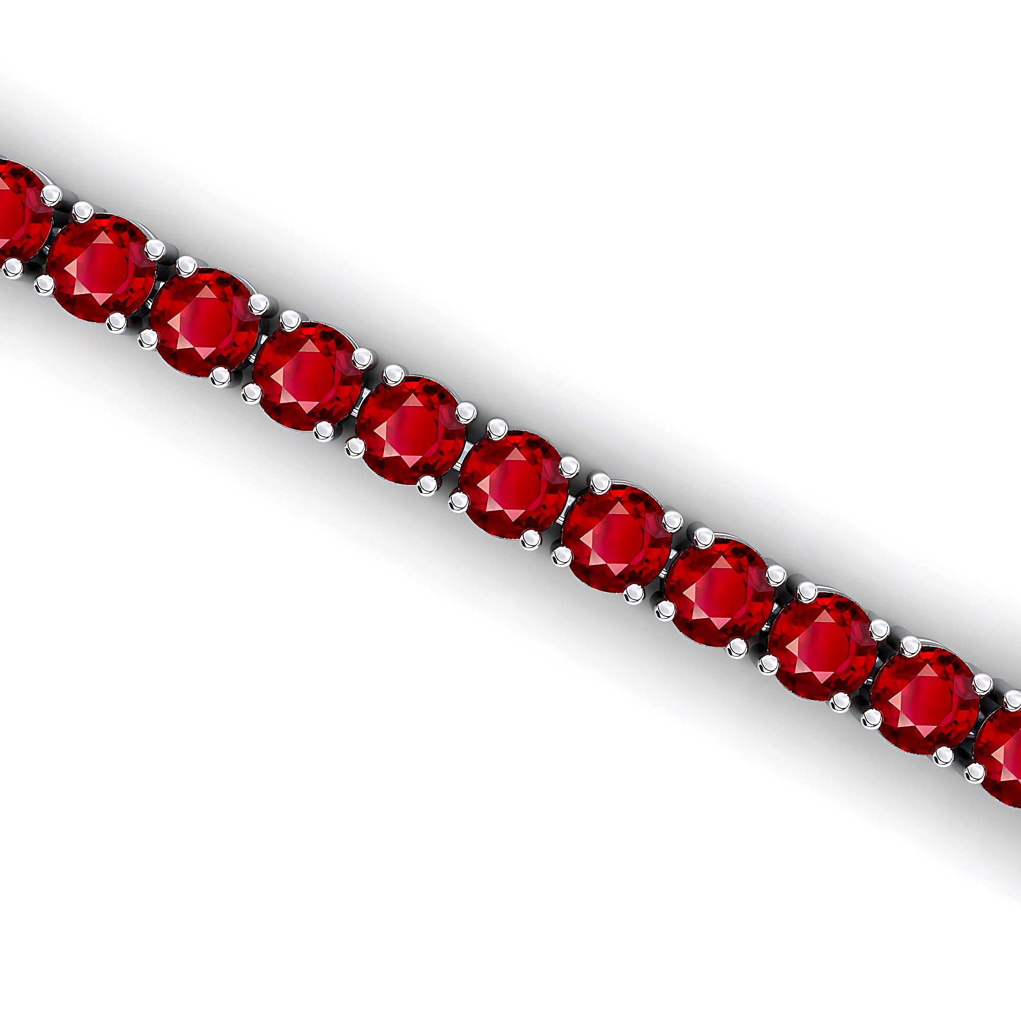 2mm Round Ruby Tennis Bracelet - GeumJewels