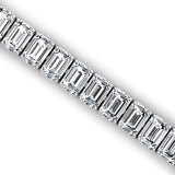 0.25ct Each Vertically set Emerald Cut Diamond Tennis Bracelet - GeumJewels