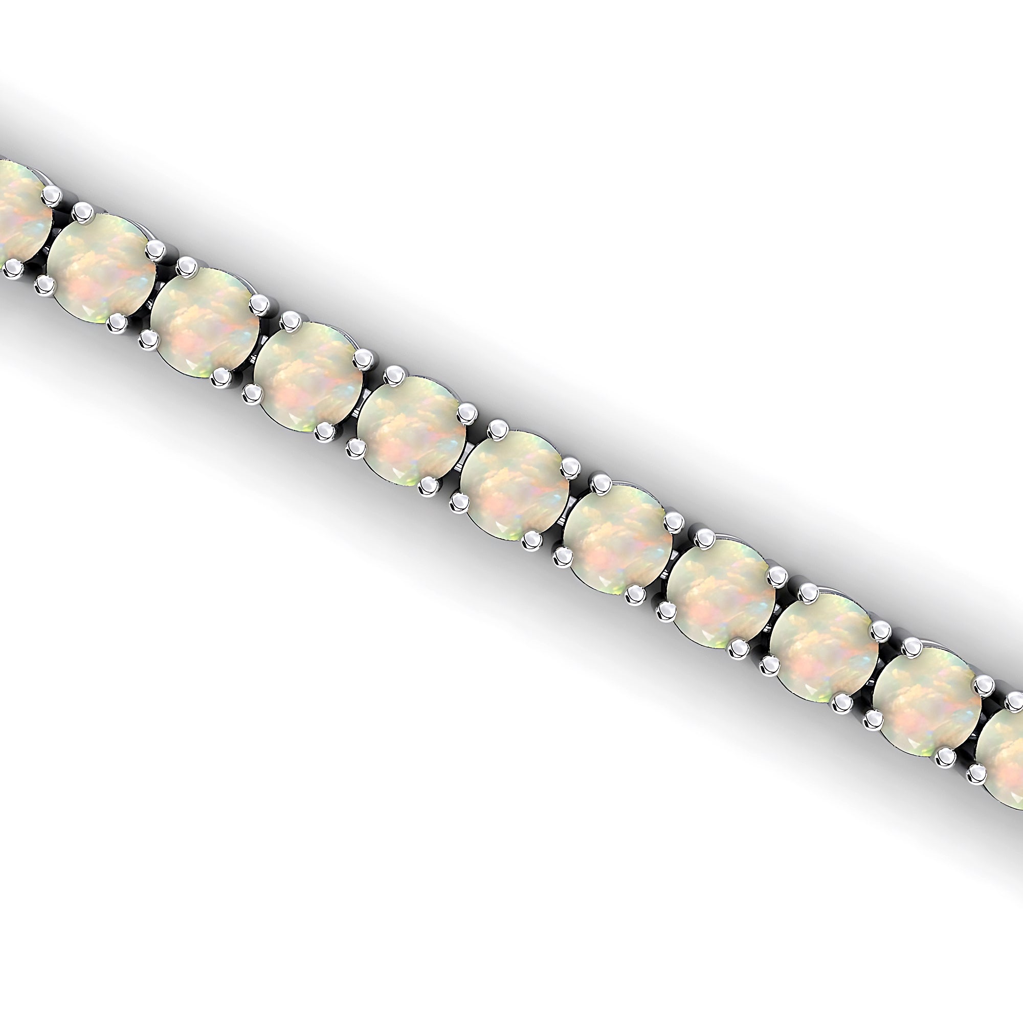 2mm Round Ethiopian Opal Tennis Bracelet - GeumJewels