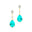 Teardrop Paraiba Tourmaline Drop Earrings with Accent Diamonds - GeumJewels