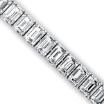 0.50ct Each Vertically set Emerald Cut Diamond Tennis Bracelet - GeumJewels