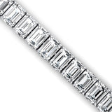 0.50ct Each Vertically set Emerald Cut Diamond Tennis Bracelet - GeumJewels