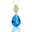 Illussion Set Diamond Pendant with Pear Cut Swiss Blue Topaz - GeumJewels