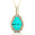 Paraiba Tourmaline Teardrop Pendant with Diamond Halo - GeumJewels