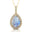 Moonstone Teardrop Pendant with Diamond Halo - GeumJewels