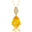 Illussion Set Diamond Pendant with Pear Cut Yellow Sapphire - GeumJewels