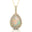 Opal Teardrop Pendant with Diamond Halo - GeumJewels