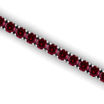 2mm Round Garnet Tennis Bracelet - GeumJewels