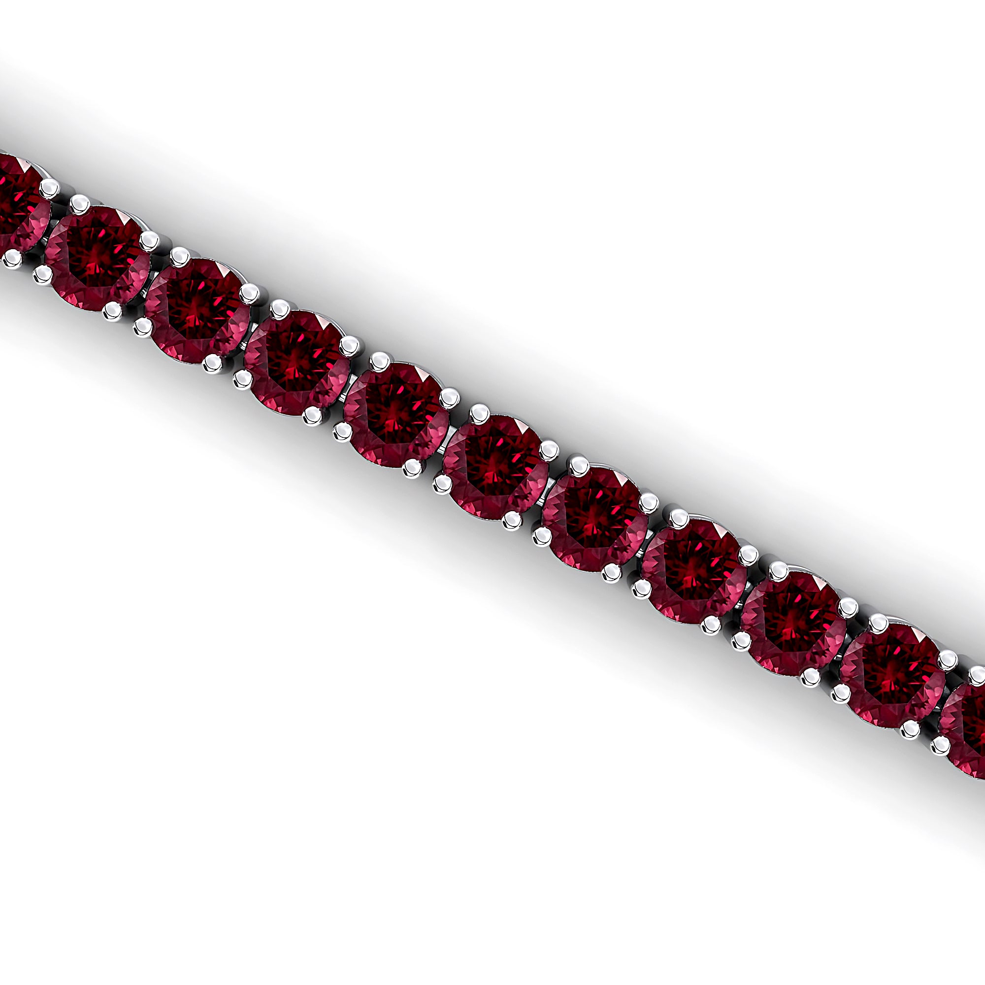 2mm Round Garnet Tennis Bracelet - GeumJewels