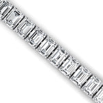 1ct Each Vertically set Emerald Cut Diamond Tennis Bracelet - GeumJewels