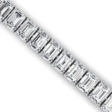 1ct Each Vertically set Emerald Cut Diamond Tennis Bracelet - GeumJewels