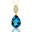 Illussion Set Diamond Pendant with Pear Cut London Blue Topaz - GeumJewels