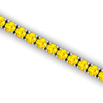 2mm Round Yellow Sapphire Tennis Bracelet - GeumJewels