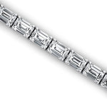 0.25ct Each Horizontally set Emerald Cut Diamond Tennis Bracelet - GeumJewels