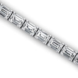 0.25ct Each Horizontally set Emerald Cut Diamond Tennis Bracelet - GeumJewels
