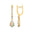 Lever Back Diamond Drop Earrings with Pear Cut Opal - GeumJewels