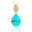 Illussion Set Diamond Pendant with Pear Cut Paraiba Tourmaline - GeumJewels