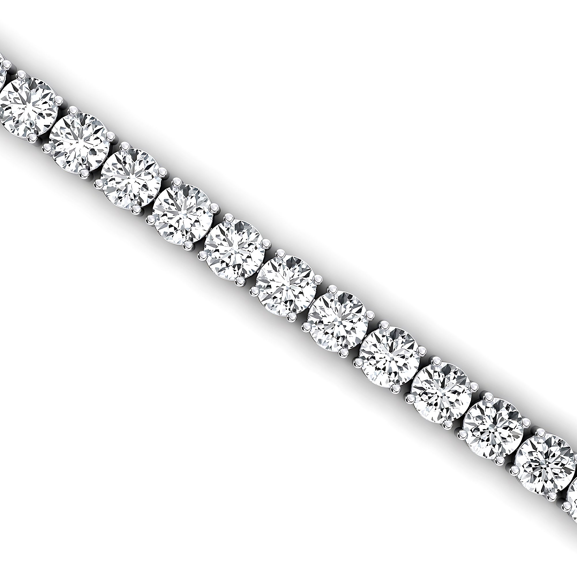 0.25ct Each Round Brilliant Cut Diamond Tennis Bracelet - GeumJewels