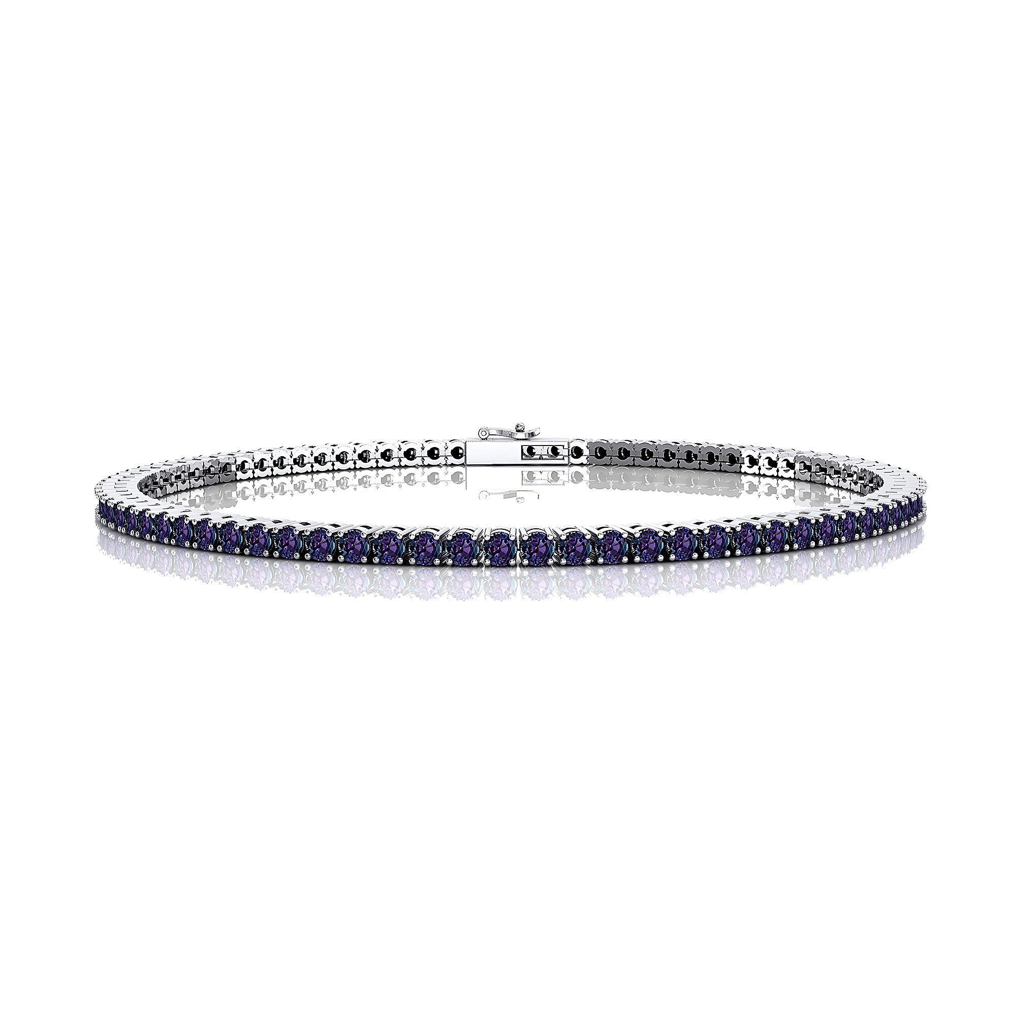 2mm Round Alexandrite Tennis Bracelet - GeumJewels