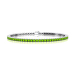 2mm Round Peridot Tennis Bracelet - GeumJewels