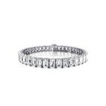0.50ct Each Vertically set Emerald Cut Diamond Tennis Bracelet - GeumJewels