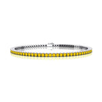 2mm Round Yellow Sapphire Tennis Bracelet - GeumJewels