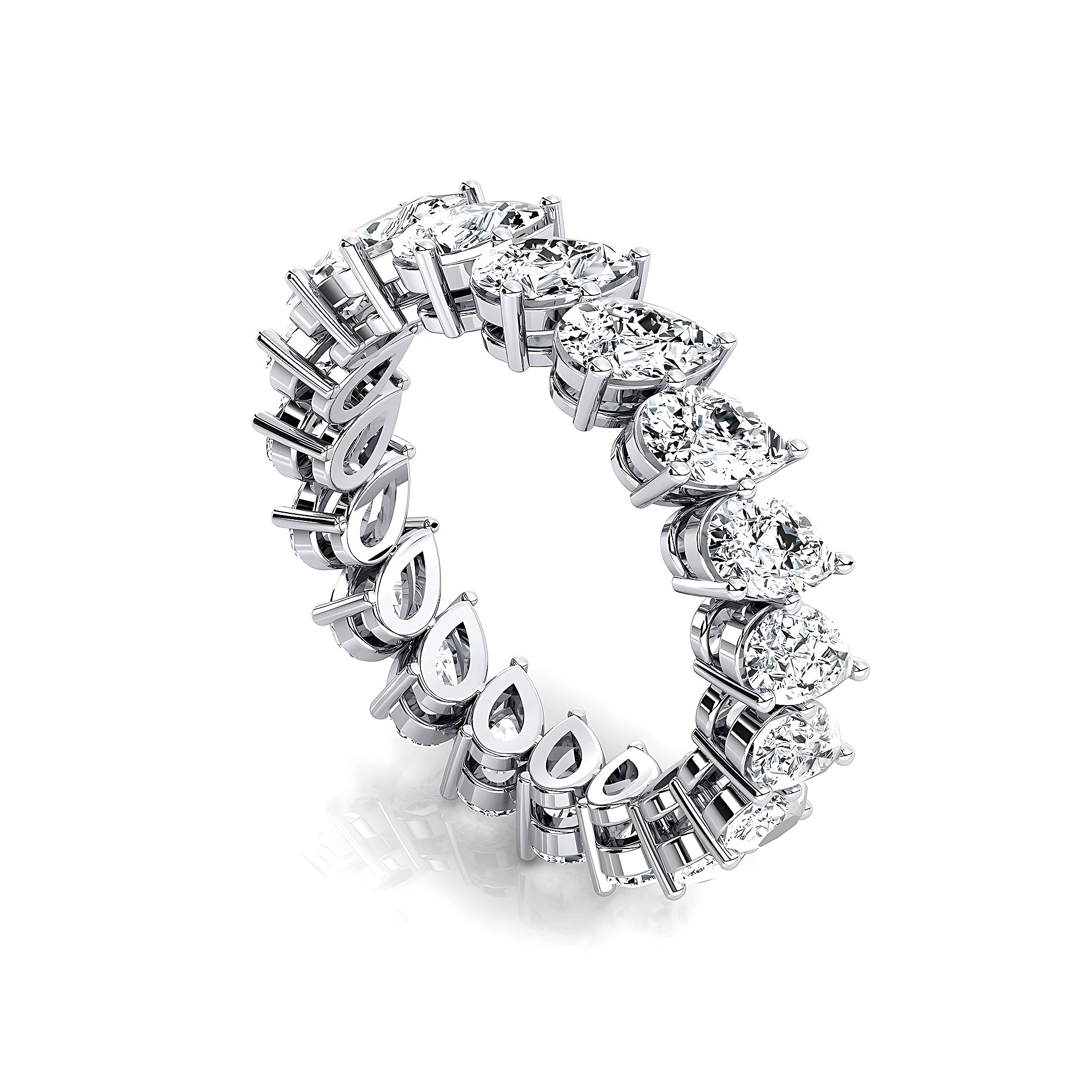 0.25ct each Pear Cut Diamond Eternity Ring - GeumJewels